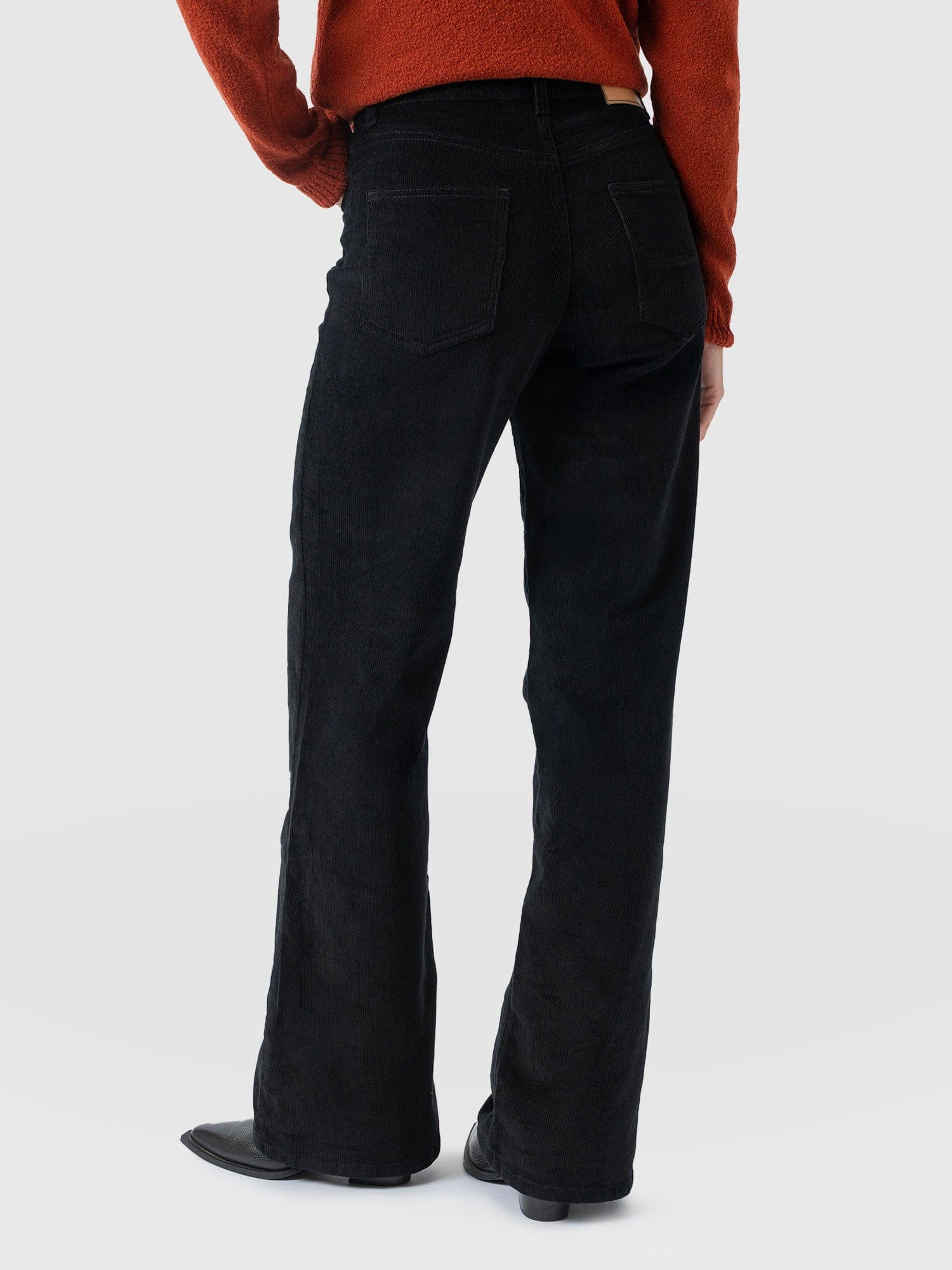 Maeve Wide Leg Pant - Black Cord - Women's Trousers | Saint + Sofia® EU